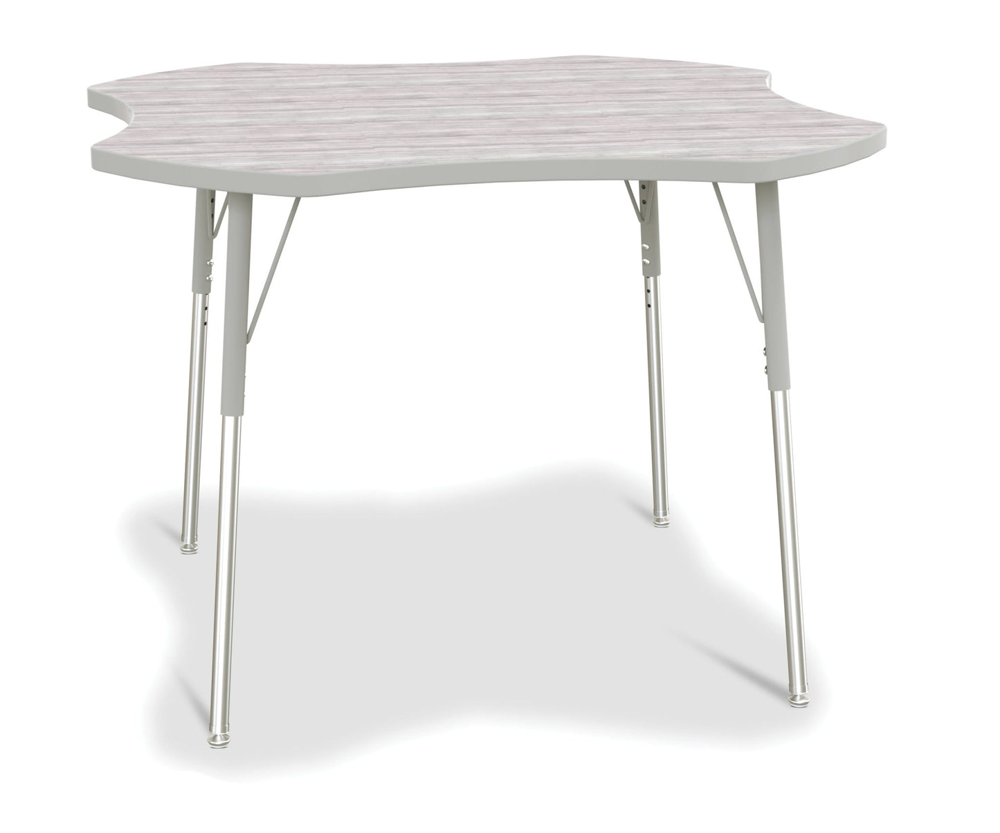 Jonti-Craft Four-Leaf Activity Table with Heavy Duty Laminate Top and Height Adjustable Legs - 4th Grade to Adult - SchoolOutlet