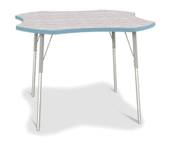 Jonti-Craft Four-Leaf Activity Table with Heavy Duty Laminate Top and Height Adjustable Legs -  4th Grade to Adult