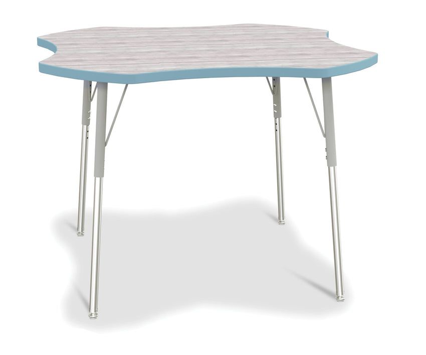 Jonti-Craft Four-Leaf Activity Table with Heavy Duty Laminate Top and Height Adjustable Legs - 4th Grade to Adult - SchoolOutlet