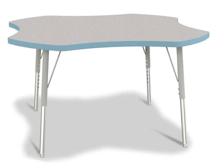 Jonti-Craft Four-Leaf Elementary Activity Table with Heavy Duty Laminate Top - Height Adjustable Legs - SchoolOutlet