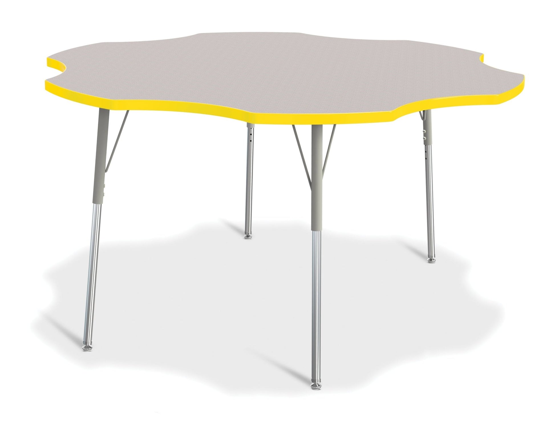 Jonti-Craft Six-Leaf Activity Table with Heavy Duty Laminate Top and Height Adjustable Legs - 4th Grade to Adult - SchoolOutlet