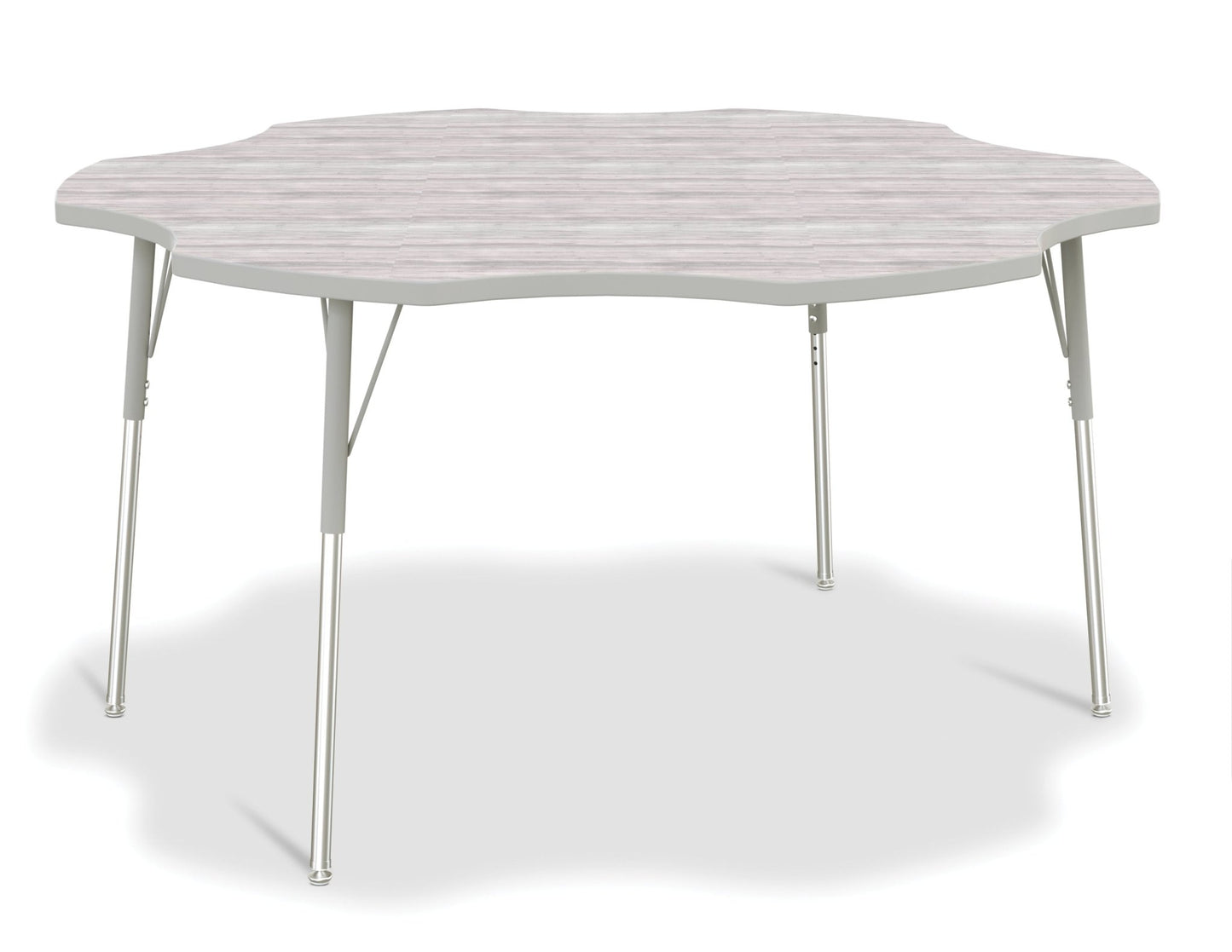Jonti-Craft Six-Leaf Activity Table with Heavy Duty Laminate Top and Height Adjustable Legs - 4th Grade to Adult - SchoolOutlet