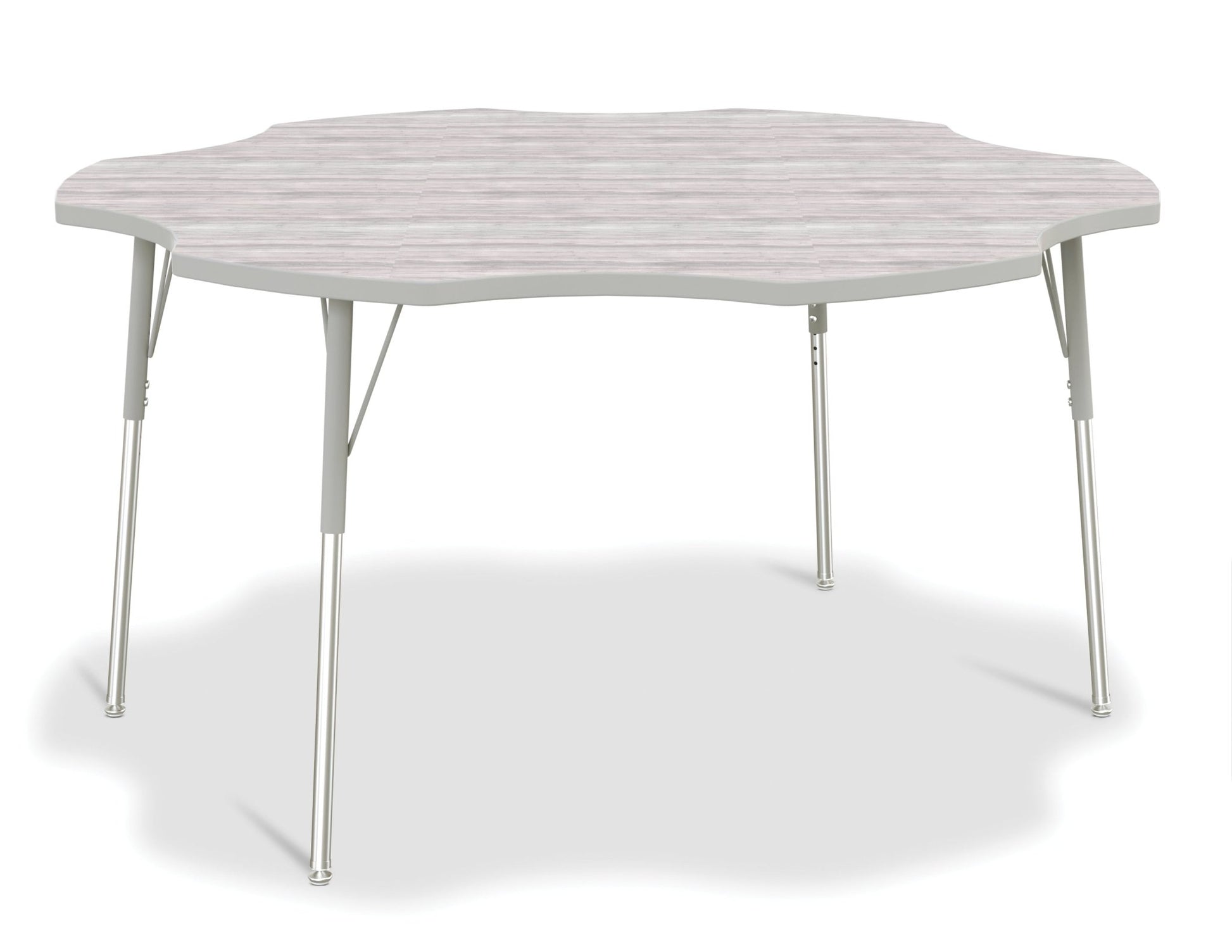 Jonti-Craft Six-Leaf Activity Table with Heavy Duty Laminate Top and Height Adjustable Legs - 4th Grade to Adult - SchoolOutlet
