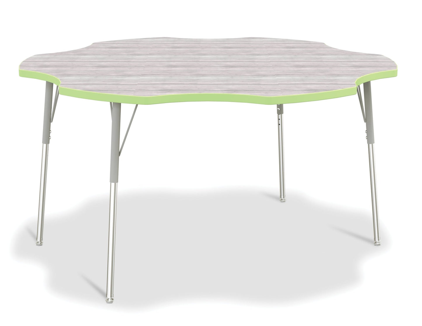 Jonti-Craft Six-Leaf Activity Table with Heavy Duty Laminate Top and Height Adjustable Legs - 4th Grade to Adult - SchoolOutlet