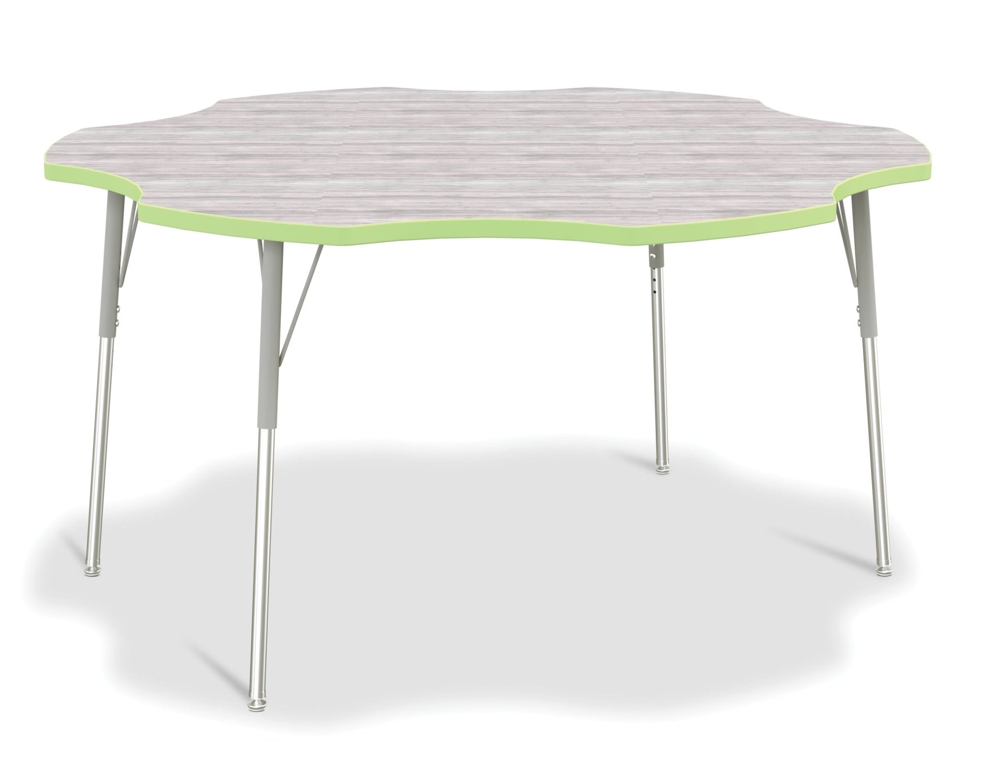 Jonti-Craft Six-Leaf Activity Table with Heavy Duty Laminate Top and Height Adjustable Legs - 4th Grade to Adult - SchoolOutlet