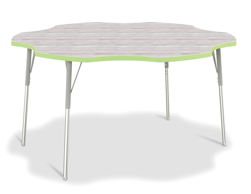 Jonti-Craft Six-Leaf Activity Table with Heavy Duty Laminate Top and Height Adjustable Legs - 4th Grade to Adult - SchoolOutlet