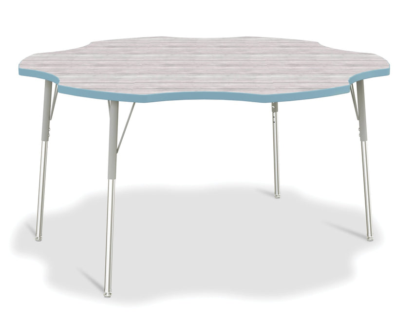 Jonti-Craft Six-Leaf Activity Table with Heavy Duty Laminate Top and Height Adjustable Legs - 4th Grade to Adult - SchoolOutlet