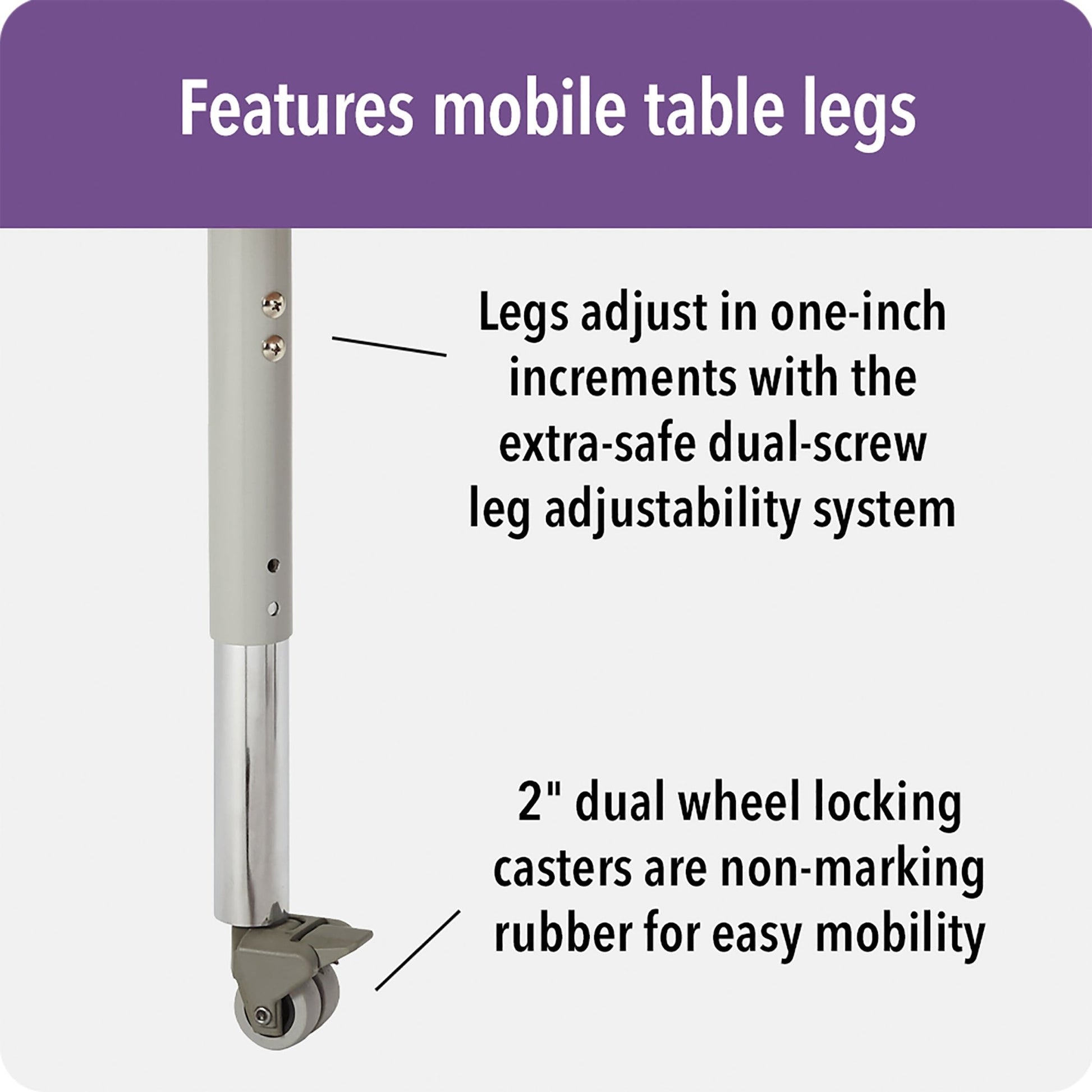 Jonti-Craft Six-Leaf Activity Table with Heavy Duty Laminate Top - Mobile Height Adjustable Legs - SchoolOutlet