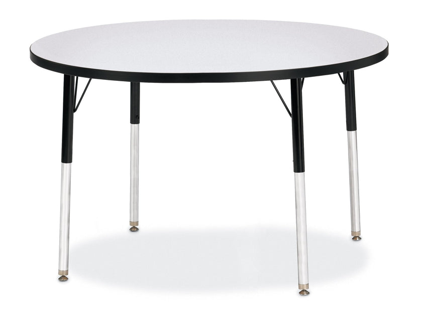 Jonti-Craft Round Activity Table with Heavy Duty Laminate Top 42" Diameter - Height Adjustable Legs - 4th Grade to Adult - SchoolOutlet
