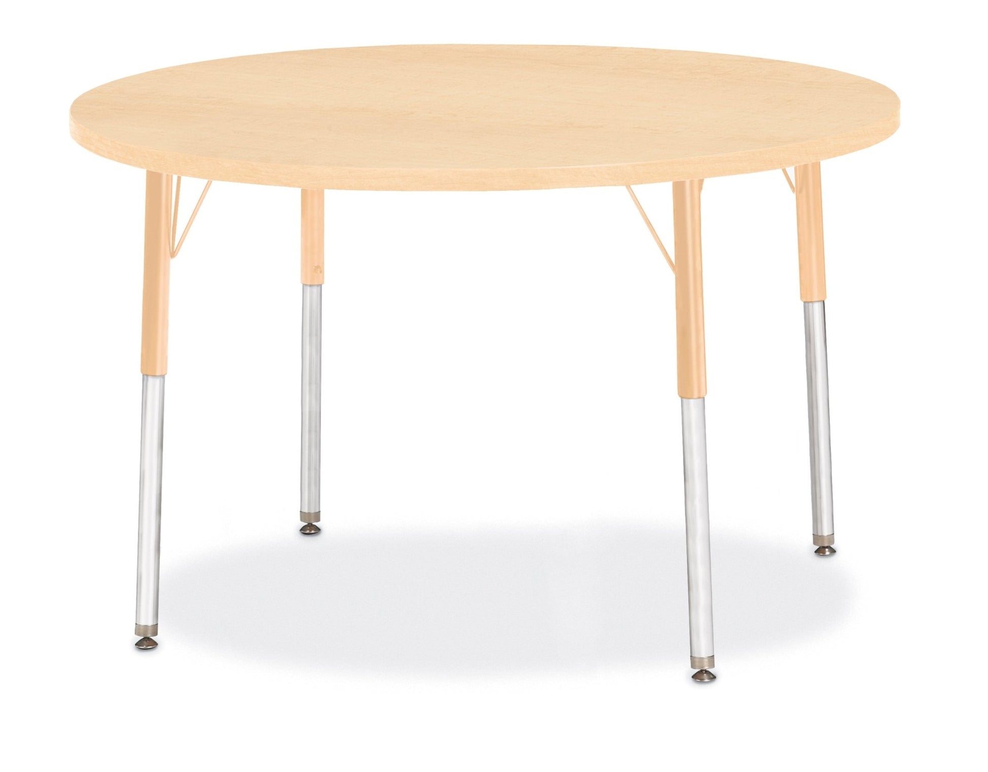 Jonti-Craft Round Activity Table with Heavy Duty Laminate Top 42" Diameter - Height Adjustable Legs - 4th Grade to Adult - SchoolOutlet