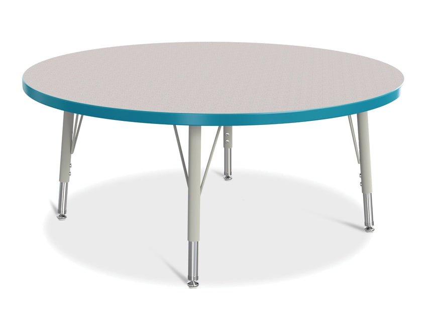 Jonti-Craft Round Elementary Activity Table Laminate Top 42" Diameter - Height Adjustable Legs (15" - 24") - SchoolOutlet