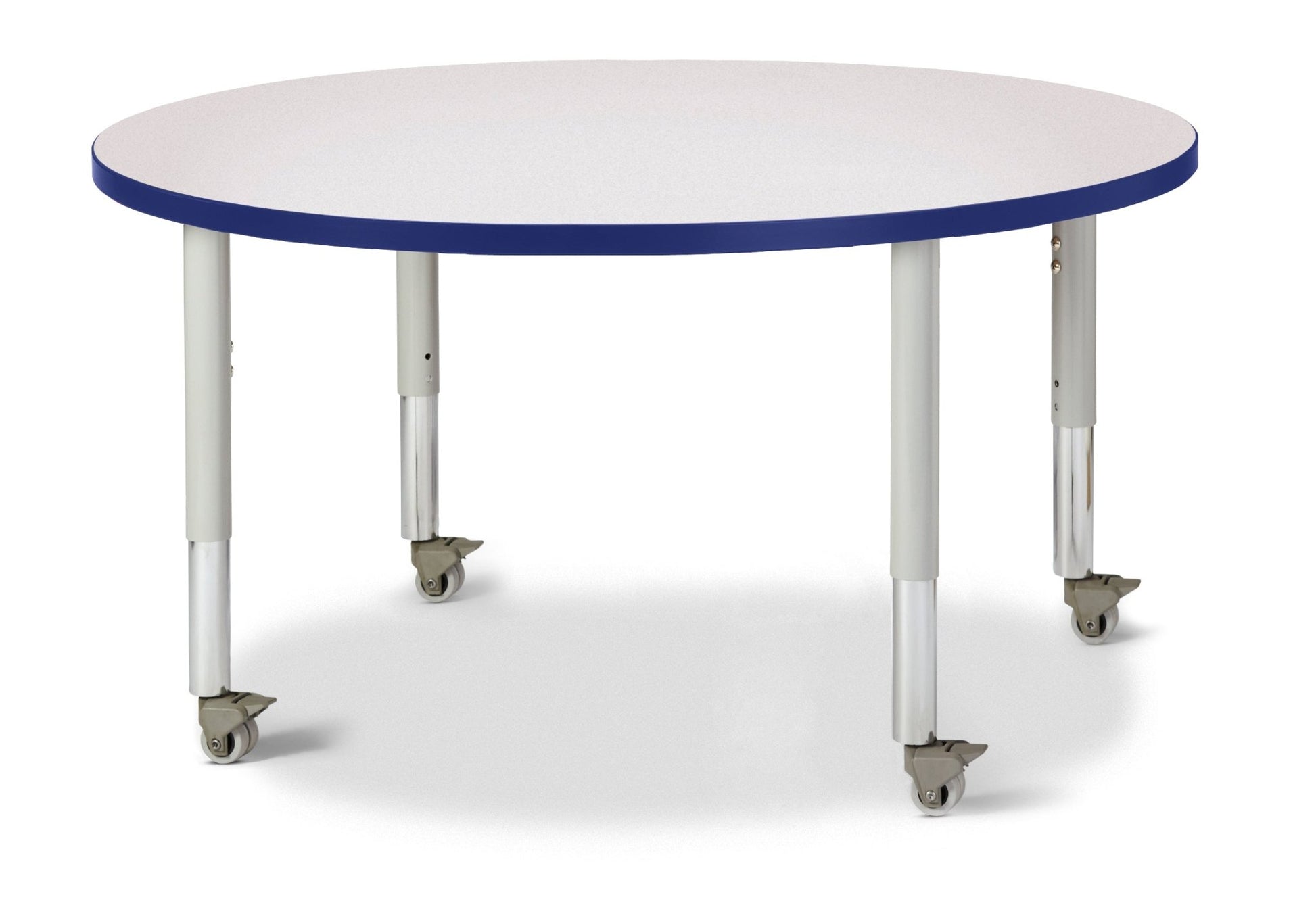 Jonti-Craft Round Activity Table with Heavy Duty Laminate Top 42" Diameter - Mobile Height Adjustable Legs (20" - 31") - SchoolOutlet
