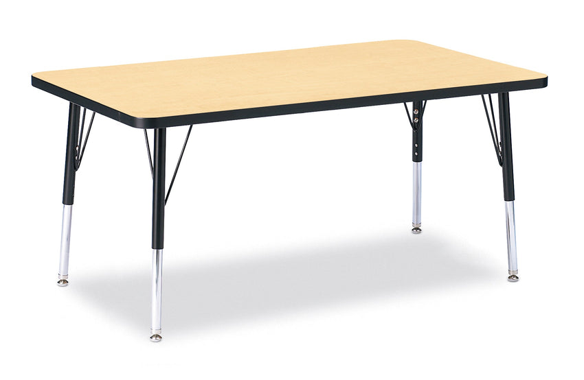 Jonti-Craft Rectangle Elementary Activity Table with Heavy Duty Laminate Top (30" x 48") - Height Adjustable Legs (15" - 24") - SchoolOutlet