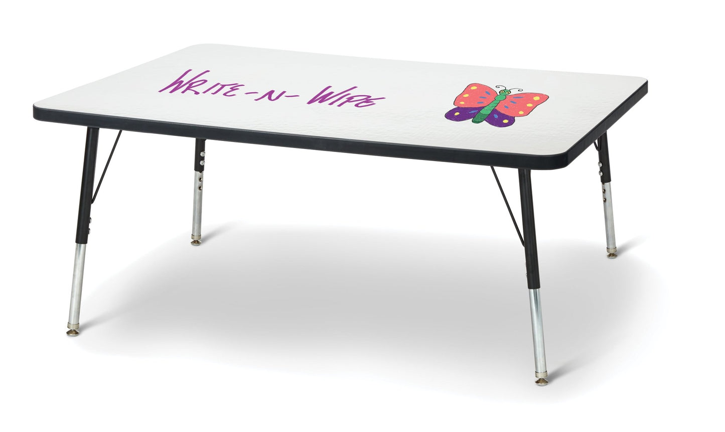 Jonti-Craft Rectangle Elementary Activity Table with Heavy Duty Laminate Top (30" x 48") - Height Adjustable Legs (15" - 24") - SchoolOutlet