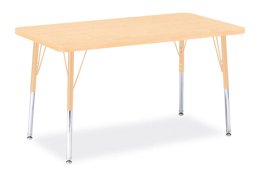 Jonti-Craft Rectangle Activity Table with Heavy Duty Laminate Top (24" x 36") Height Adjustable Legs - 4th Grade to Adult - SchoolOutlet