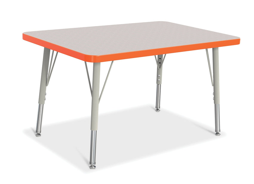 Jonti-Craft Rectangle Elementary Activity Table with Heavy Duty Laminate Top (24" x 36") - Height Adjustable Legs (15" - 24") - SchoolOutlet