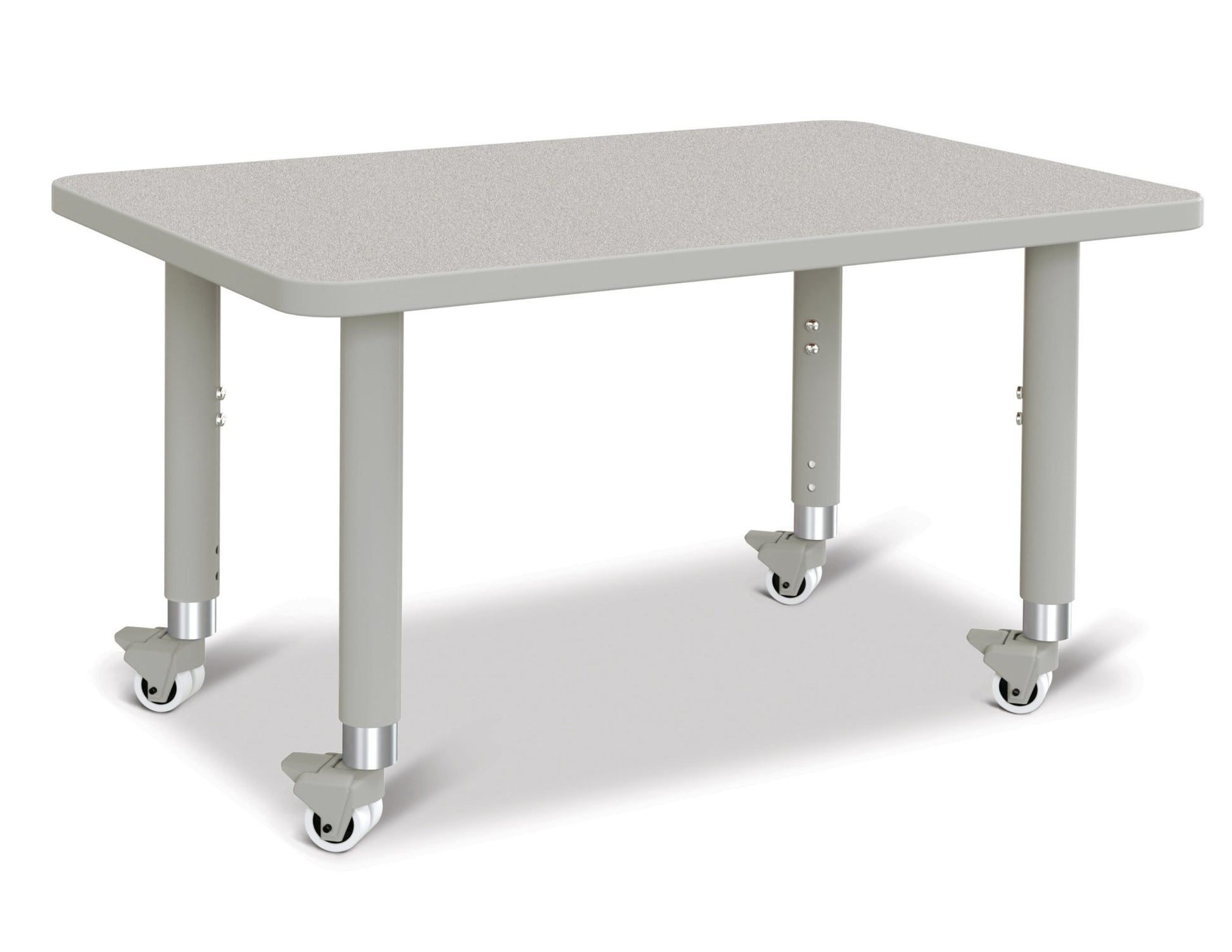 Jonti-Craft Rectangle Activity Table with Heavy Duty Laminate Top (24" x 36") Mobile Height Adjustable Legs (20" - 31") - SchoolOutlet