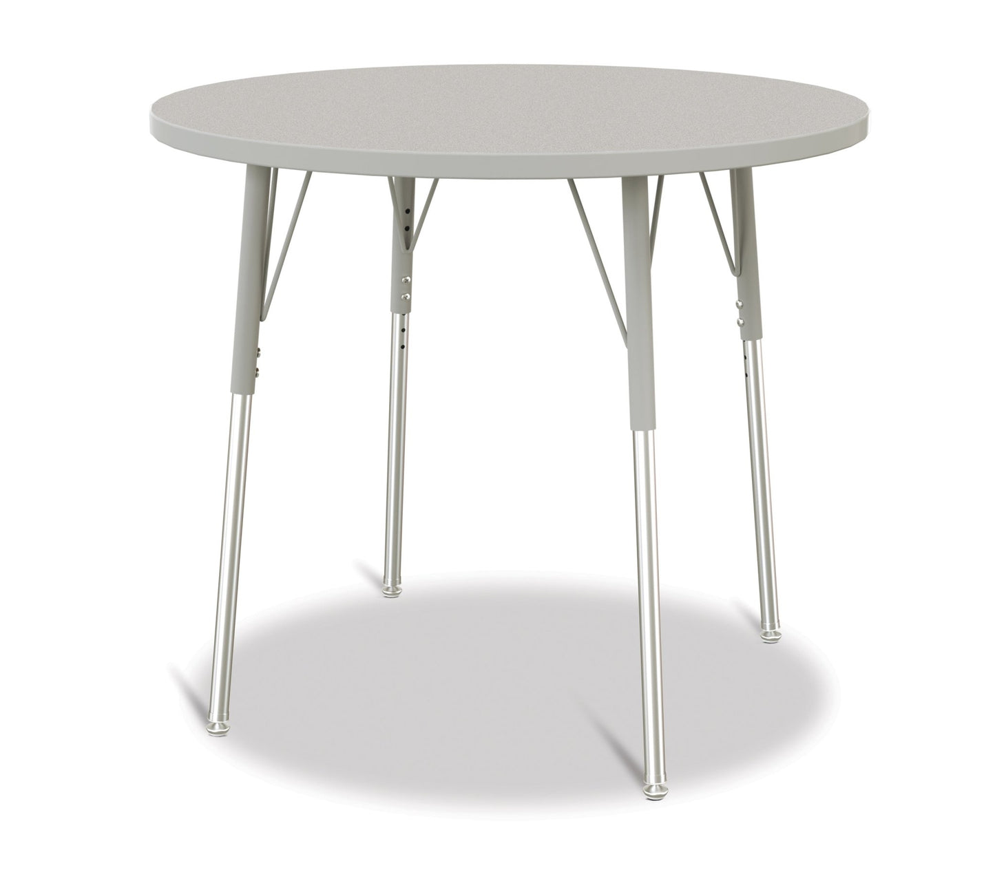 Jonti-Craft Round Activity Table with Heavy Duty Laminate Top 36" Diameter - Height Adjustable Legs - 4th Grade to Adult - SchoolOutlet
