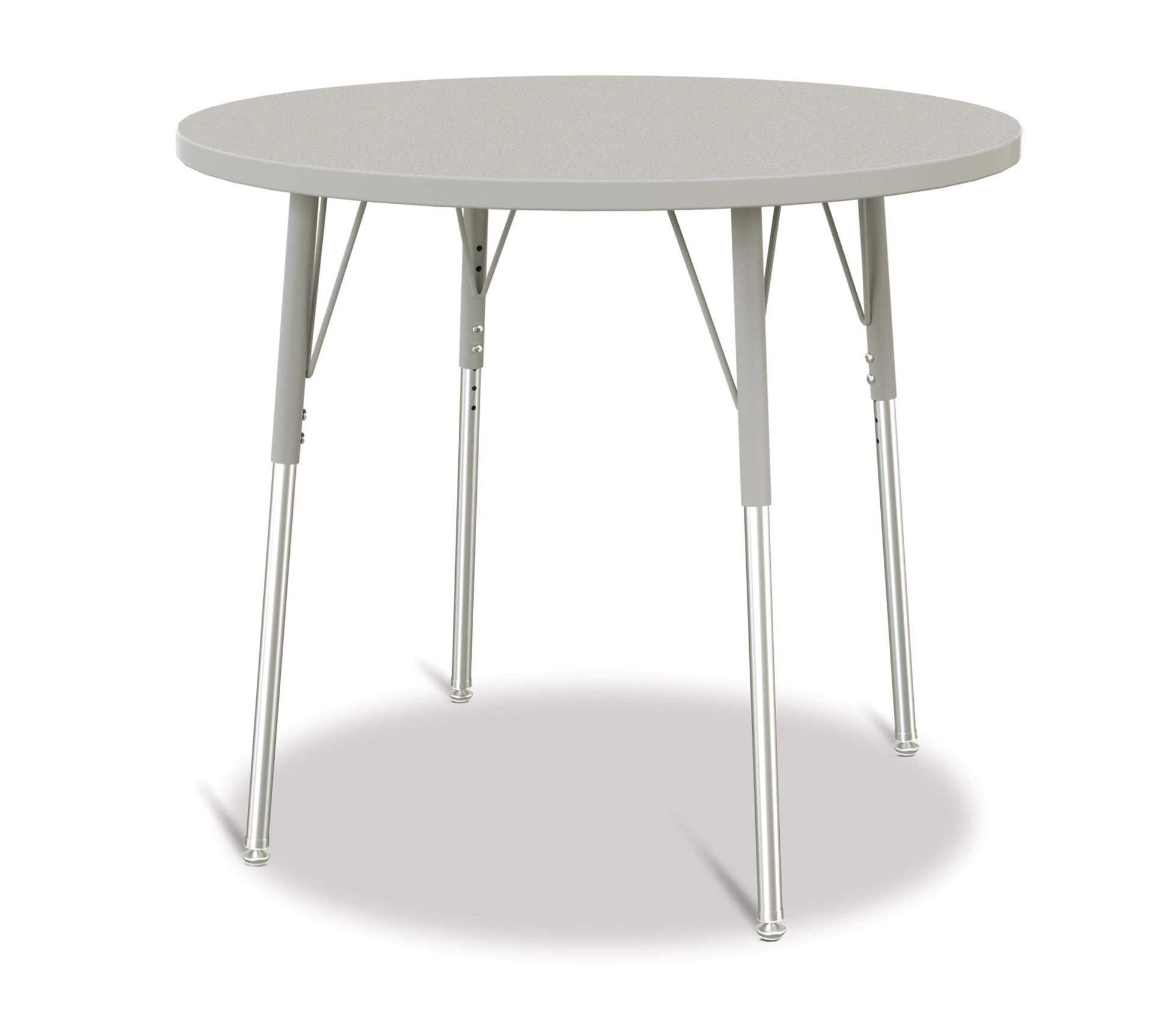Jonti-Craft Round Activity Table with Heavy Duty Laminate Top 36" Diameter - Height Adjustable Legs - 4th Grade to Adult - SchoolOutlet