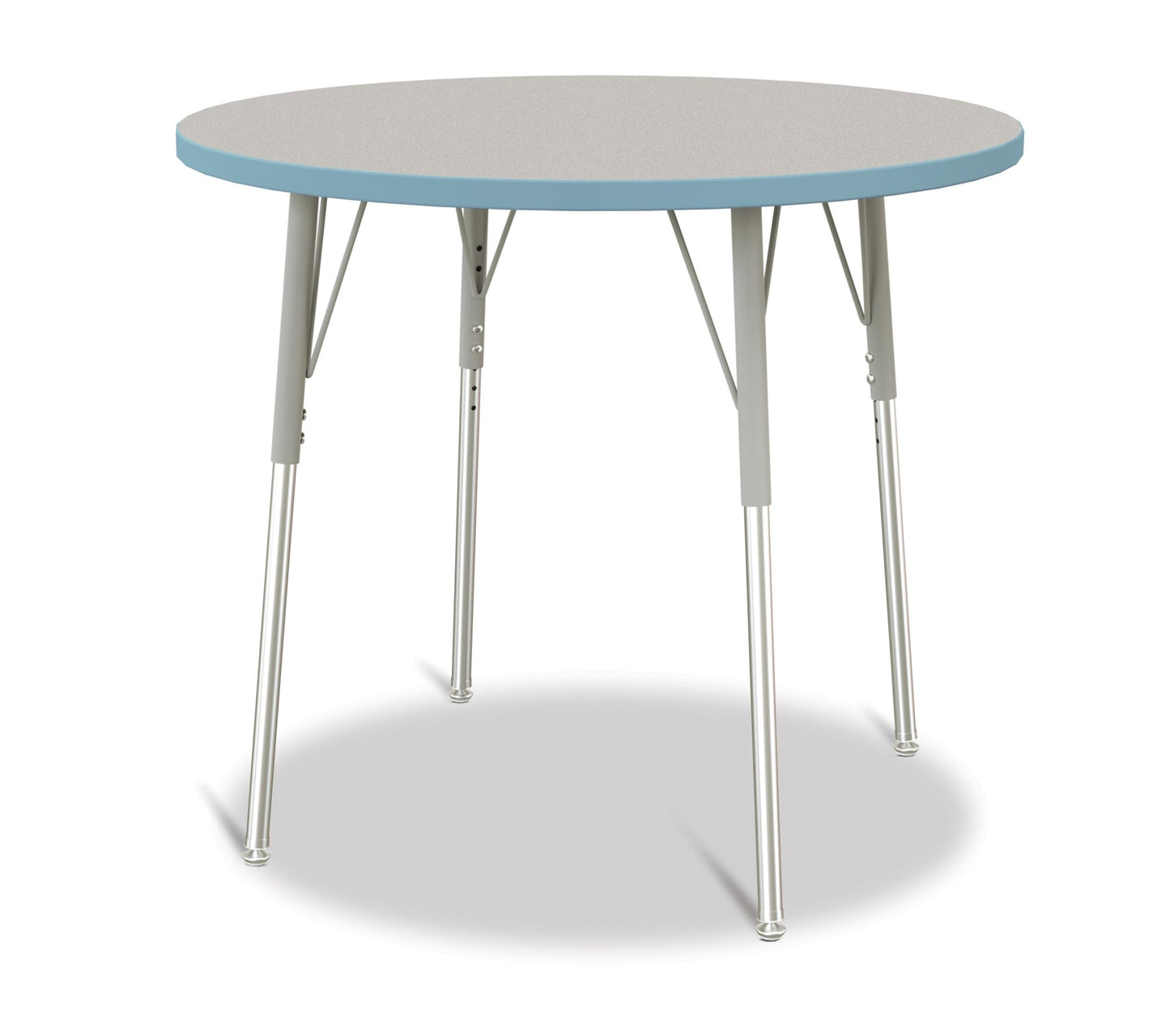 Jonti-Craft Round Activity Table with Heavy Duty Laminate Top 36" Diameter - Height Adjustable Legs - 4th Grade to Adult - SchoolOutlet