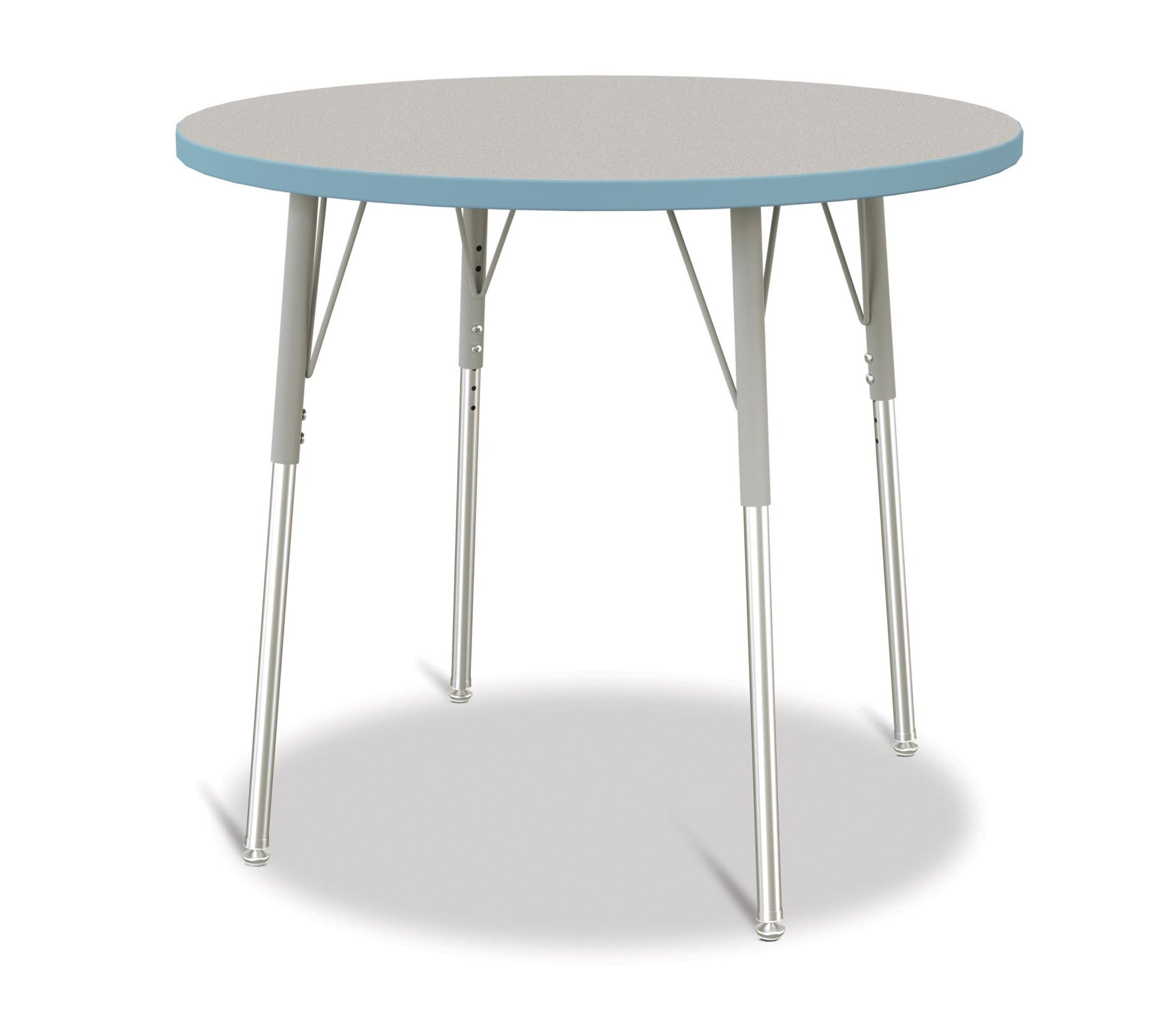 Jonti-Craft Round Activity Table with Heavy Duty Laminate Top 36" Diameter - Height Adjustable Legs - 4th Grade to Adult - SchoolOutlet
