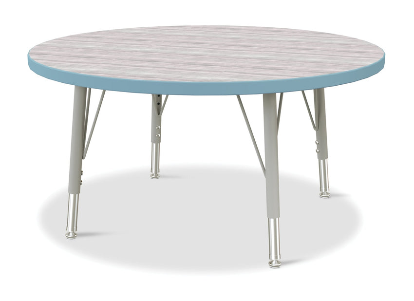 Jonti-Craft Round Elementary Activity Table Laminate Top 36" Diameter - Height Adjustable Legs (15" - 24") - SchoolOutlet