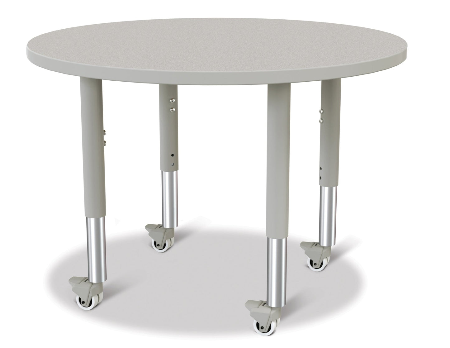 Jonti-Craft Round Activity Table with Heavy Duty Laminate Top 36" Diameter - Mobile Height Adjustable Legs (20" - 31") - SchoolOutlet