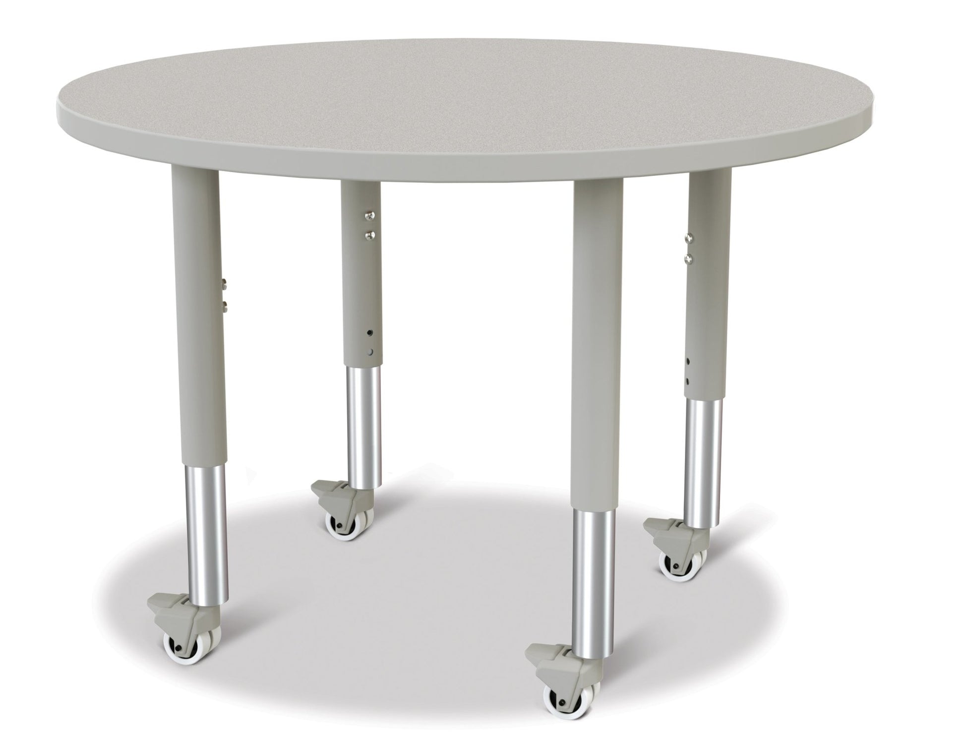 Jonti-Craft Round Activity Table with Heavy Duty Laminate Top 36" Diameter - Mobile Height Adjustable Legs (20" - 31") - SchoolOutlet