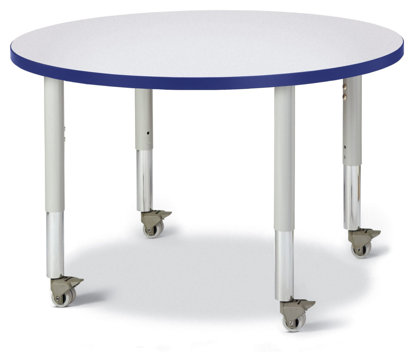 Jonti-Craft Round Activity Table with Heavy Duty Laminate Top 36" Diameter - Mobile Height Adjustable Legs (20" - 31") - SchoolOutlet