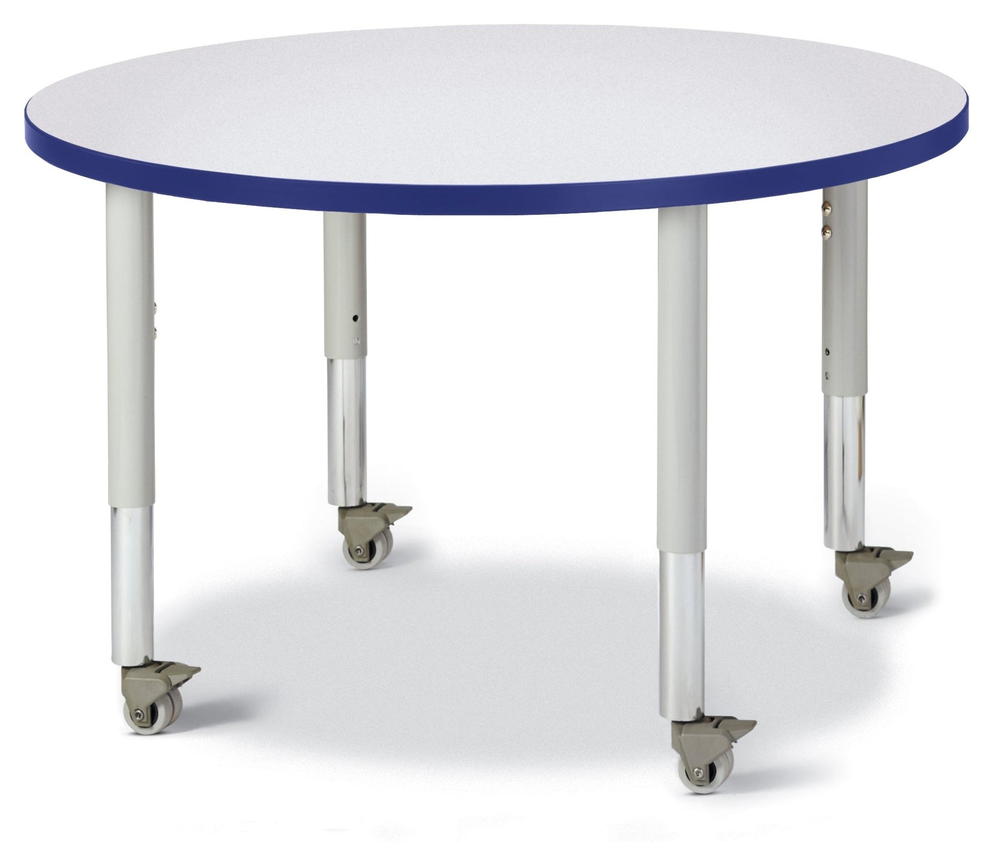 Jonti-Craft Round Activity Table with Heavy Duty Laminate Top 36" Diameter - Mobile Height Adjustable Legs (20" - 31") - SchoolOutlet