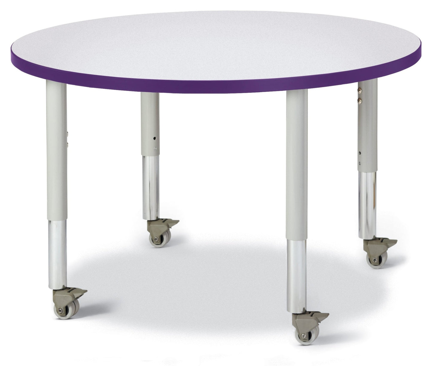 Jonti-Craft Round Activity Table with Heavy Duty Laminate Top 36" Diameter - Mobile Height Adjustable Legs (20" - 31") - SchoolOutlet