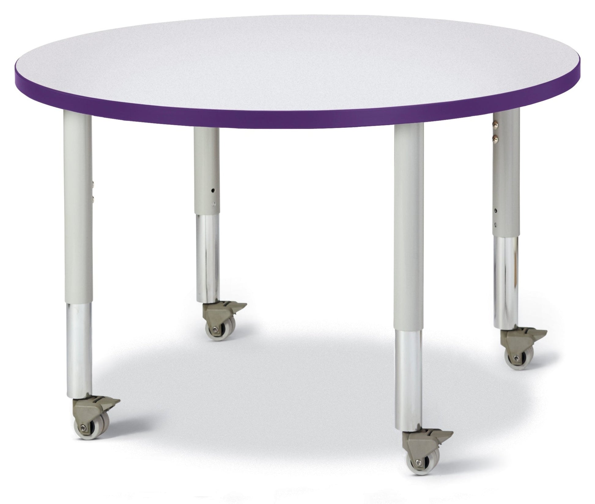 Jonti-Craft Round Activity Table with Heavy Duty Laminate Top 36" Diameter - Mobile Height Adjustable Legs (20" - 31") - SchoolOutlet
