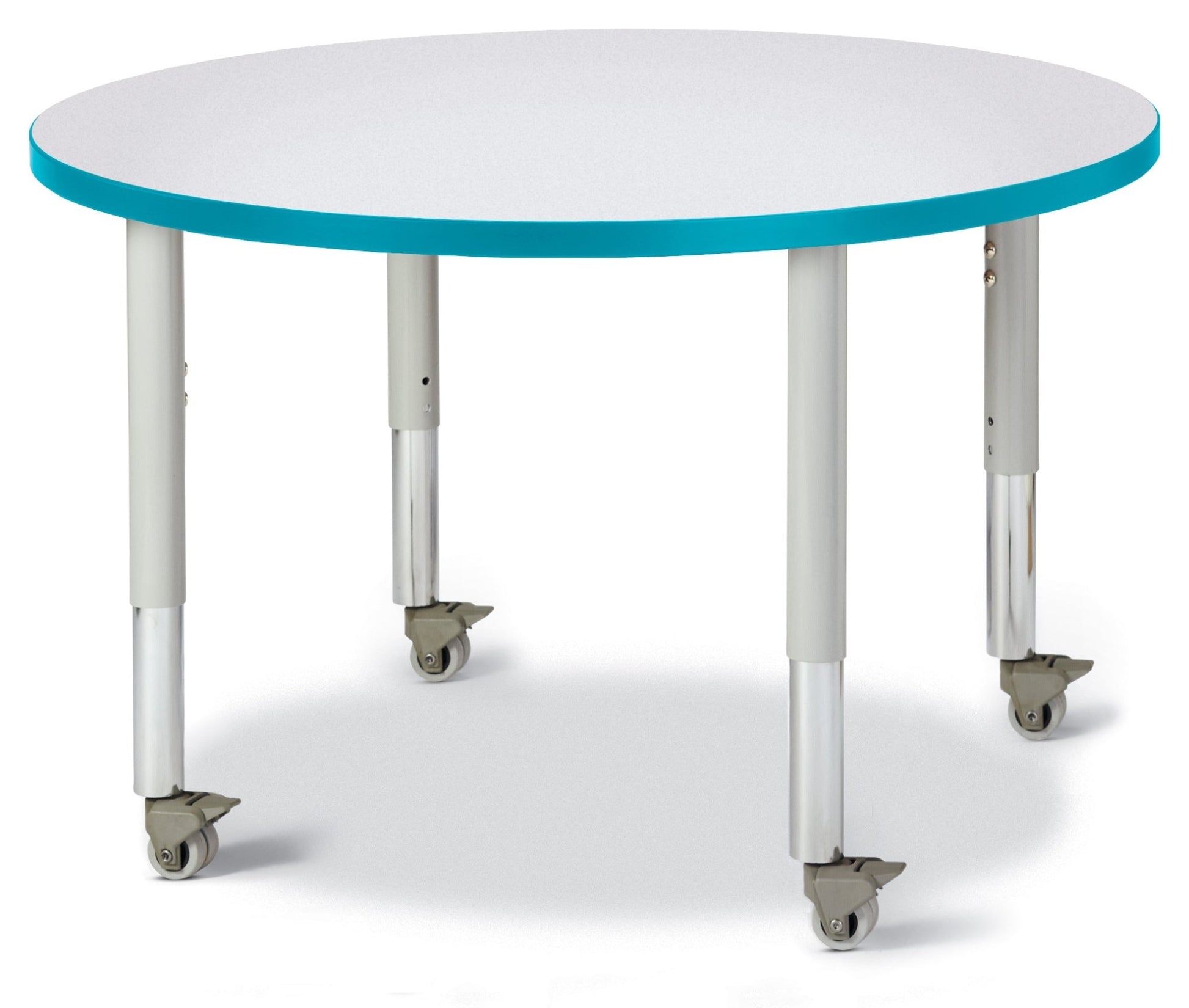 Jonti-Craft Round Activity Table with Heavy Duty Laminate Top 36" Diameter - Mobile Height Adjustable Legs (20" - 31") - SchoolOutlet