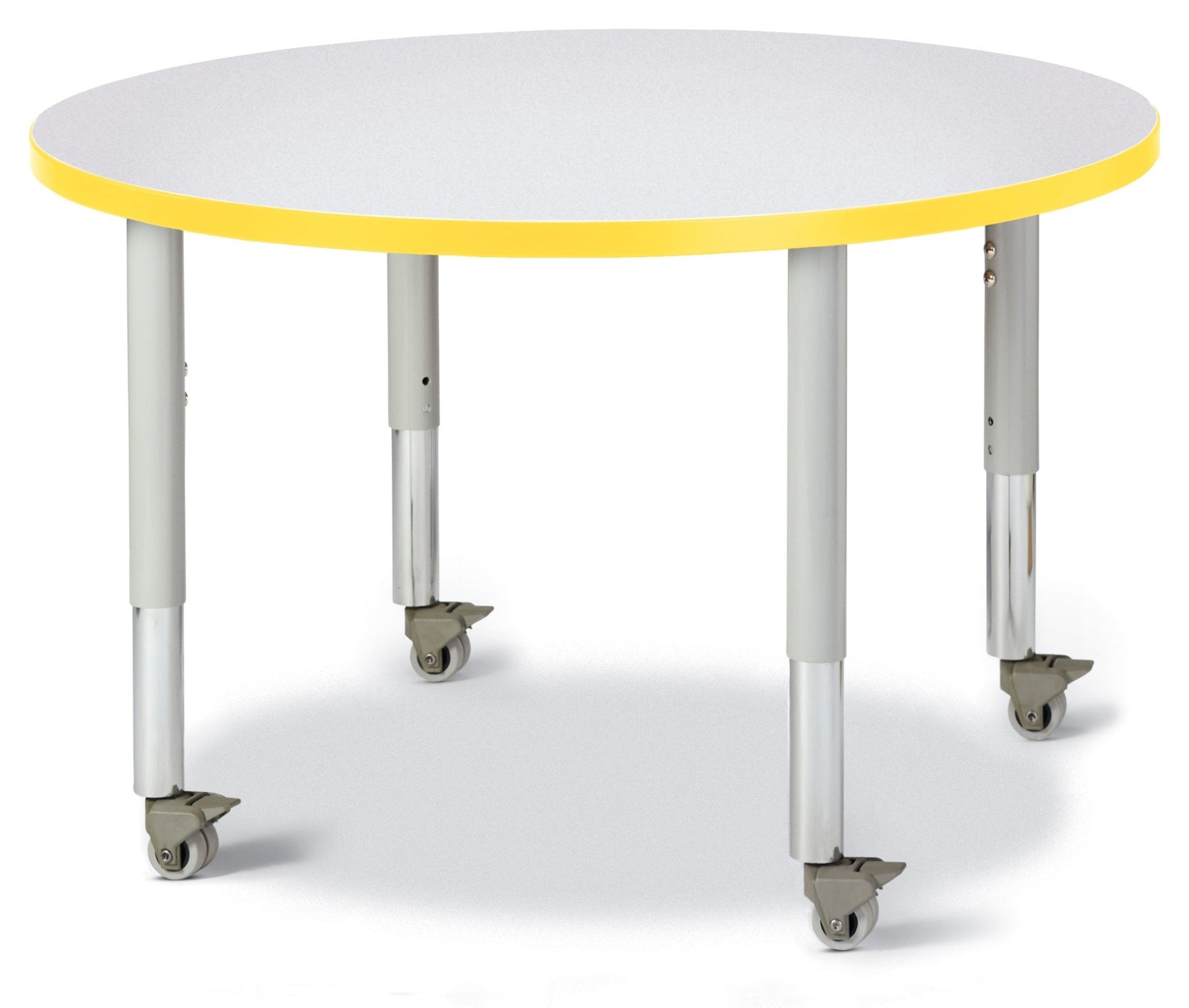 Jonti-Craft Round Activity Table with Heavy Duty Laminate Top 36" Diameter - Mobile Height Adjustable Legs (20" - 31") - SchoolOutlet