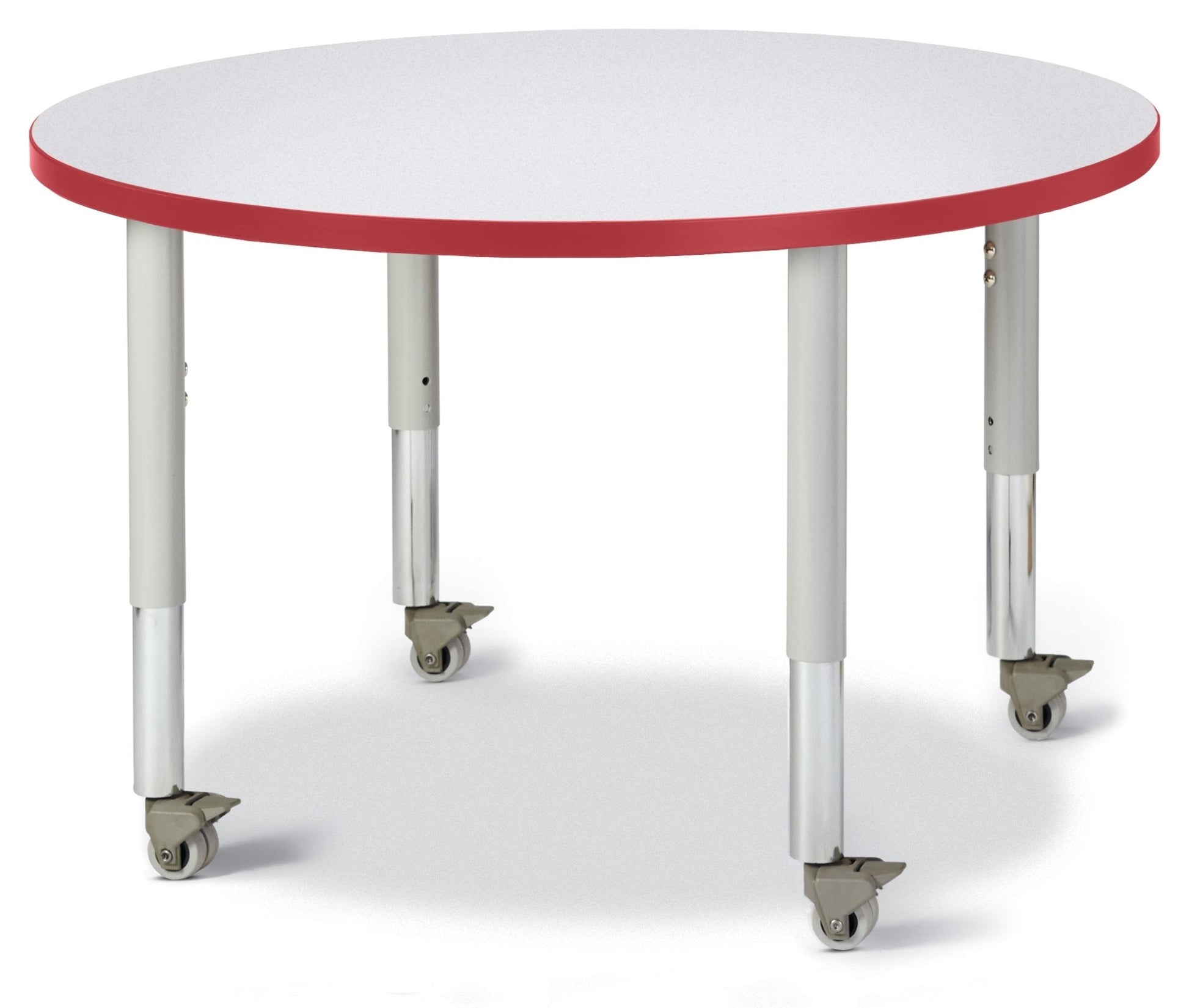 Jonti-Craft Round Activity Table with Heavy Duty Laminate Top 36" Diameter - Mobile Height Adjustable Legs (20" - 31") - SchoolOutlet