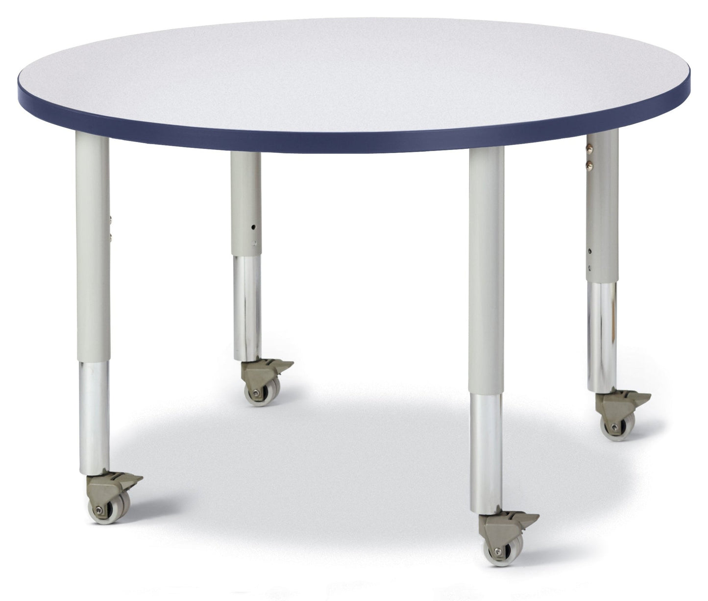 Jonti-Craft Round Activity Table with Heavy Duty Laminate Top 36" Diameter - Mobile Height Adjustable Legs (20" - 31") - SchoolOutlet