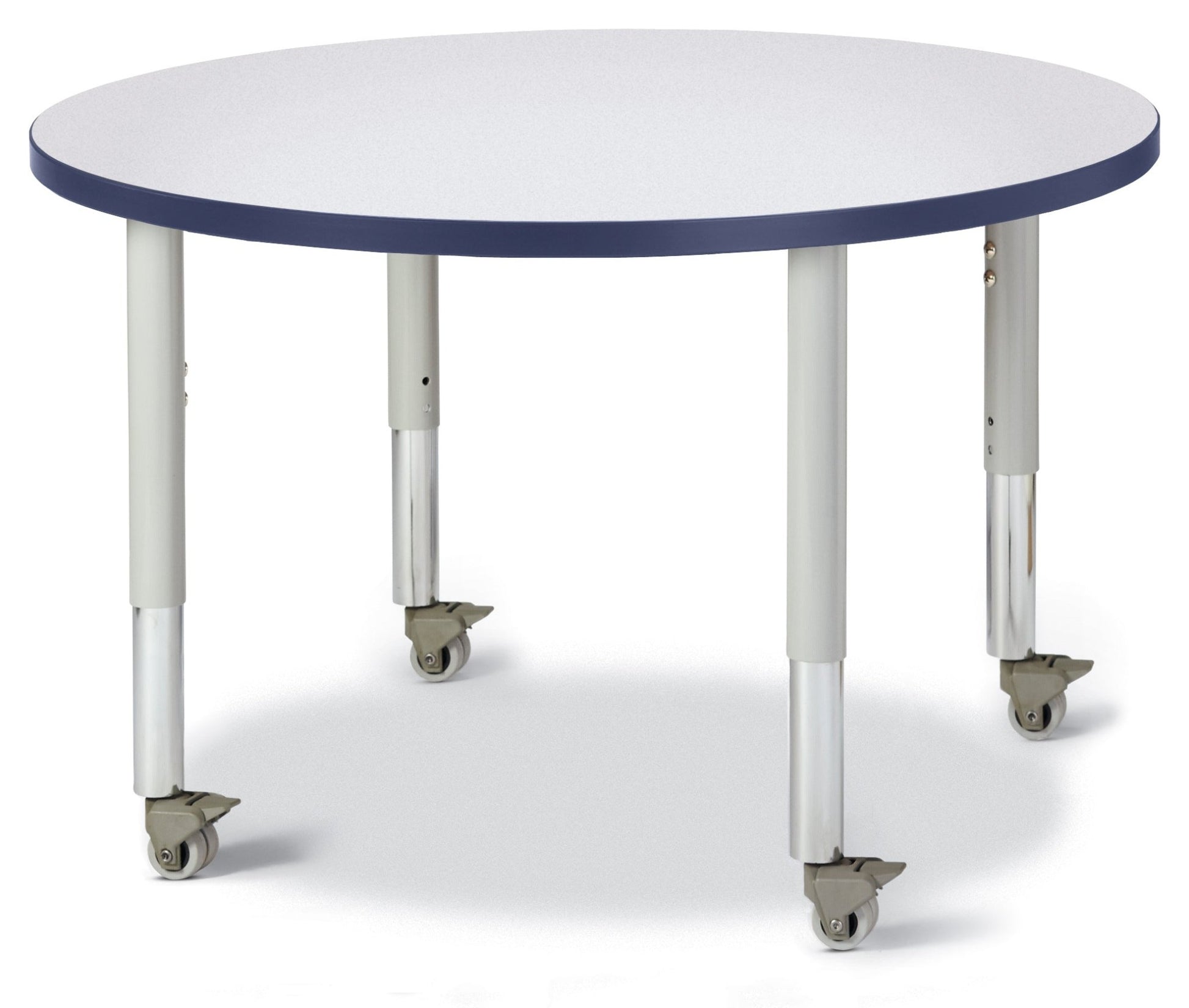 Jonti-Craft Round Activity Table with Heavy Duty Laminate Top 36" Diameter - Mobile Height Adjustable Legs (20" - 31") - SchoolOutlet