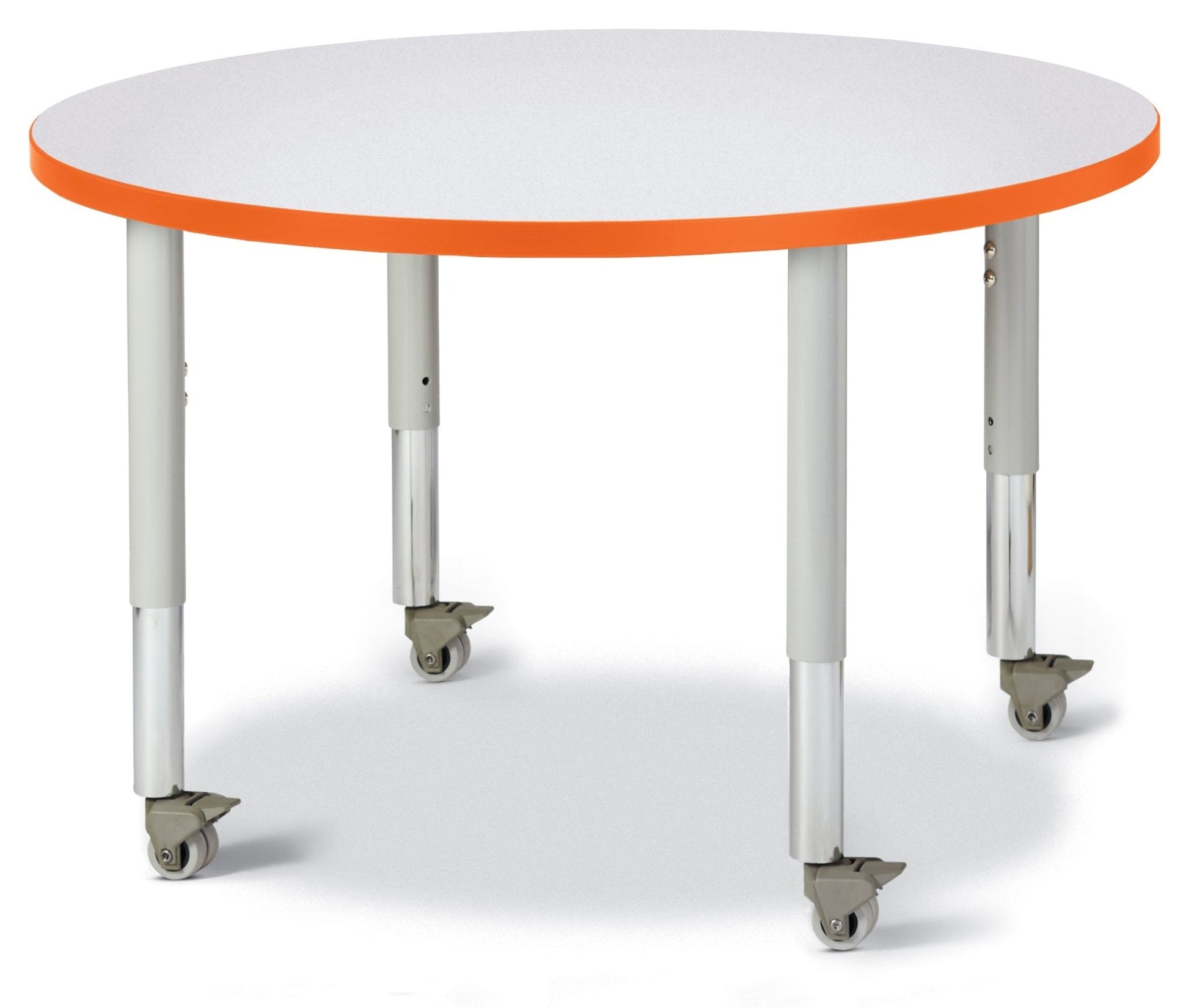 Jonti-Craft Round Activity Table with Heavy Duty Laminate Top 36" Diameter - Mobile Height Adjustable Legs (20" - 31") - SchoolOutlet