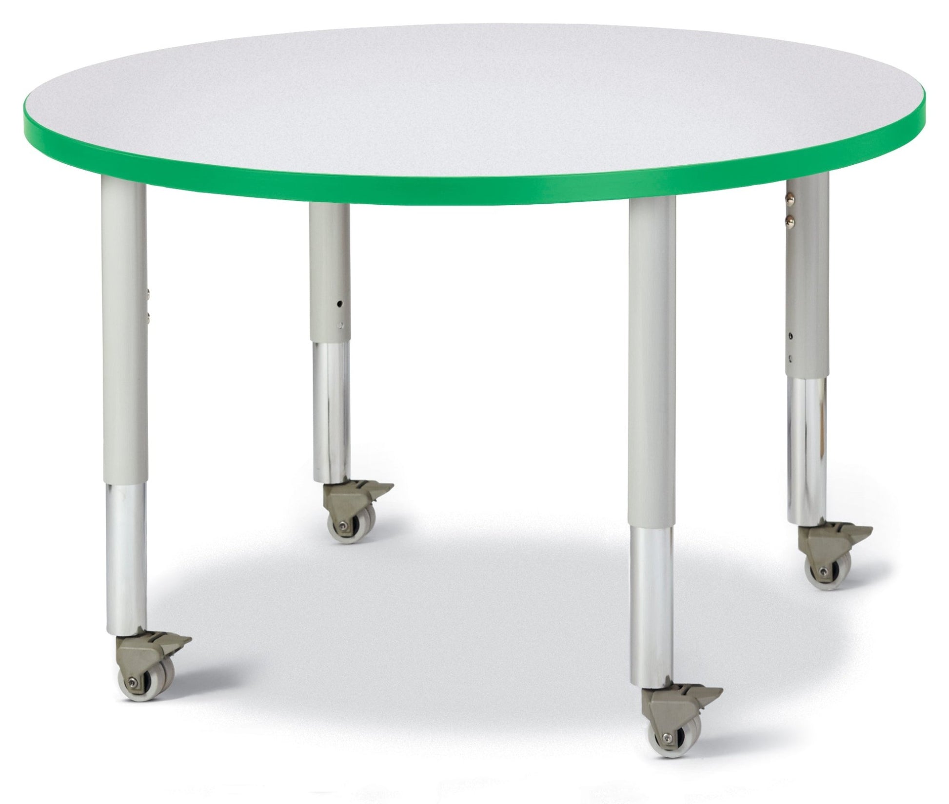 Jonti-Craft Round Activity Table with Heavy Duty Laminate Top 36" Diameter - Mobile Height Adjustable Legs (20" - 31") - SchoolOutlet