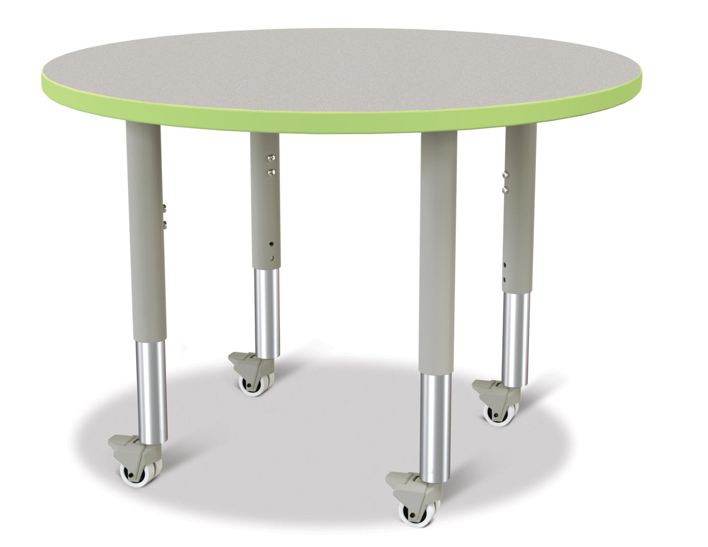 Jonti-Craft Round Activity Table with Heavy Duty Laminate Top 36" Diameter - Mobile Height Adjustable Legs (20" - 31") - SchoolOutlet