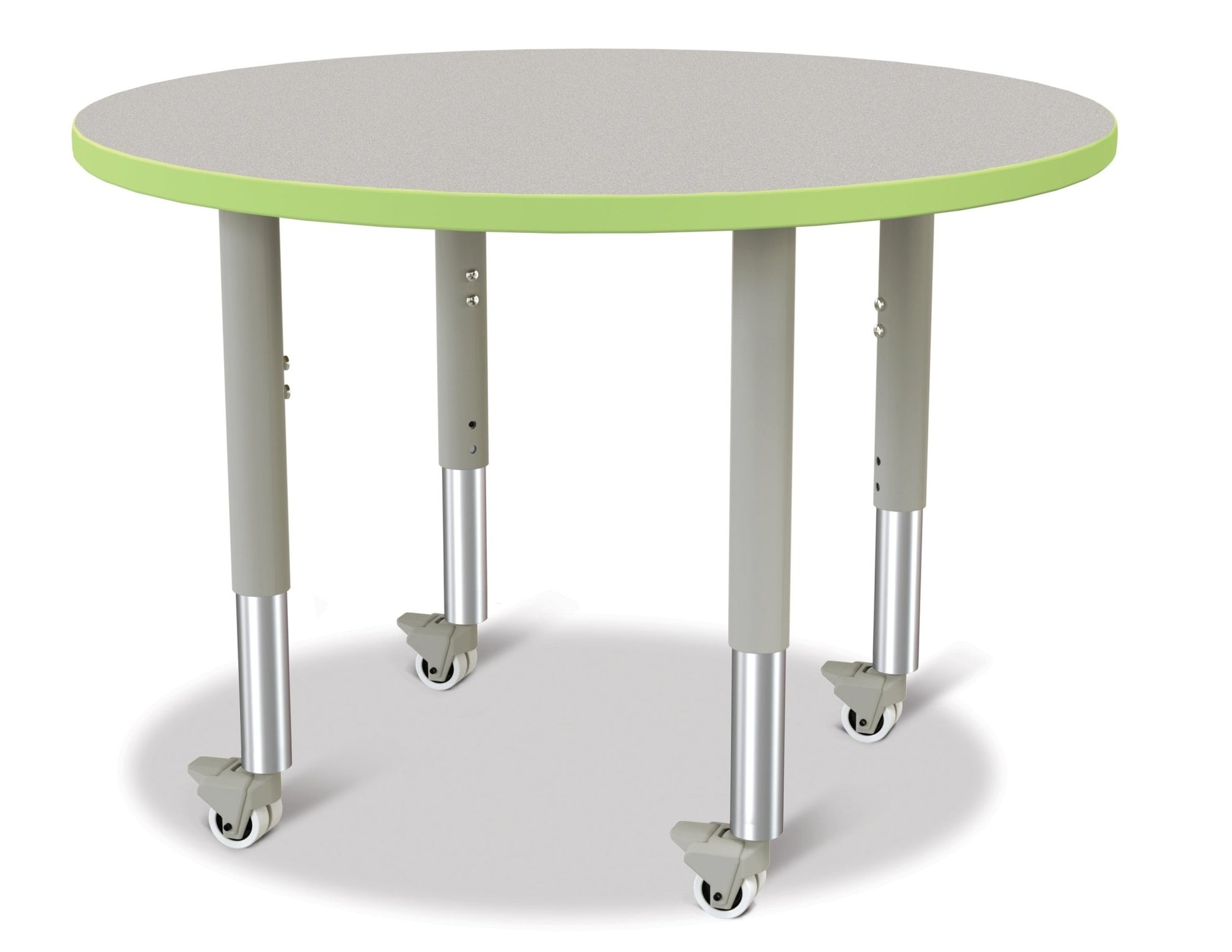 Jonti-Craft Round Activity Table with Heavy Duty Laminate Top 36" Diameter - Mobile Height Adjustable Legs (20" - 31") - SchoolOutlet