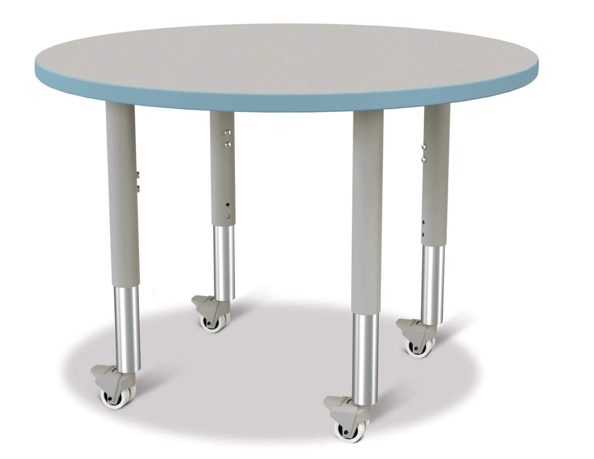 Jonti-Craft Round Activity Table with Heavy Duty Laminate Top 36" Diameter - Mobile Height Adjustable Legs (20" - 31") - SchoolOutlet