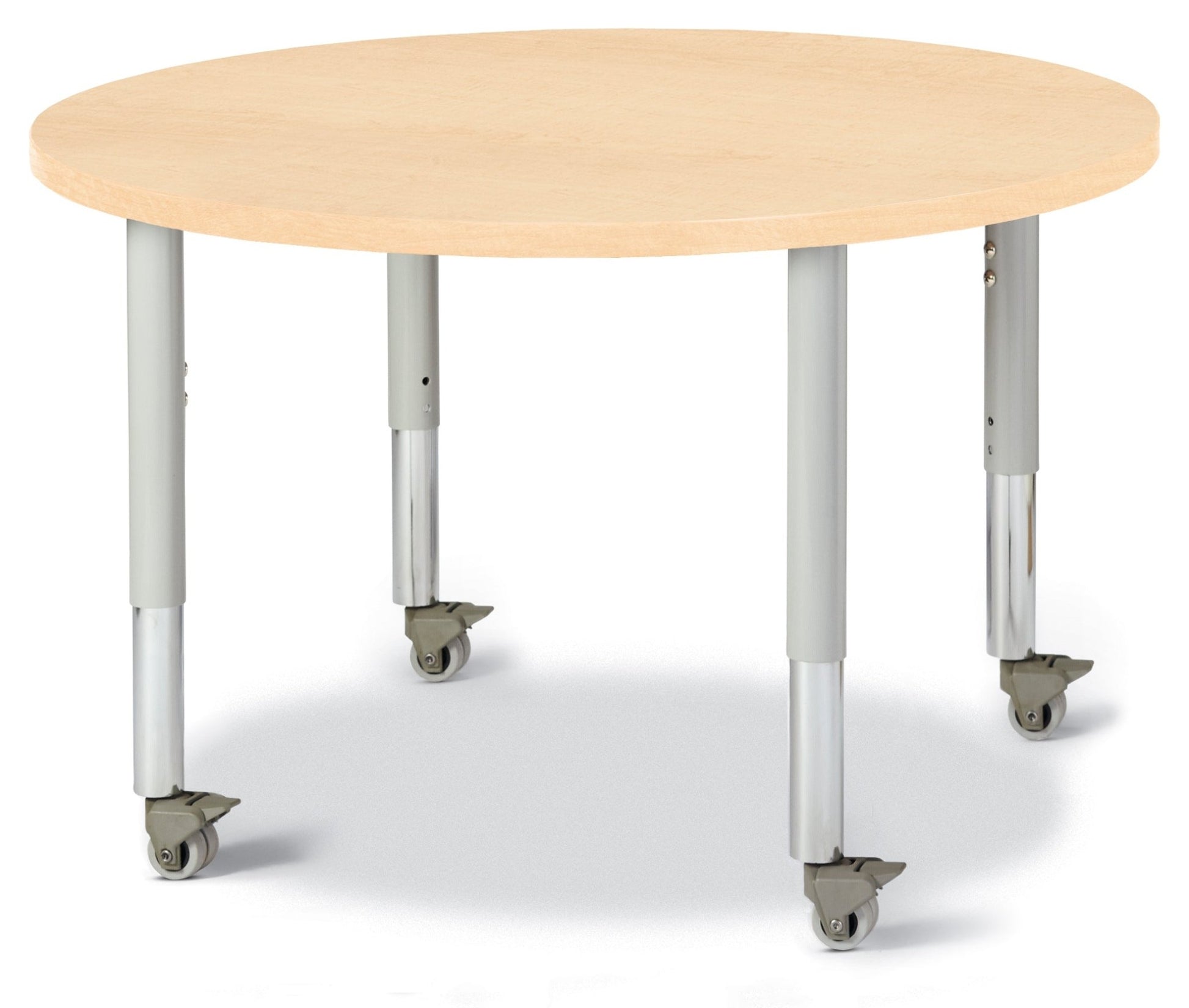 Jonti-Craft Round Activity Table with Heavy Duty Laminate Top 36" Diameter - Mobile Height Adjustable Legs (20" - 31") - SchoolOutlet