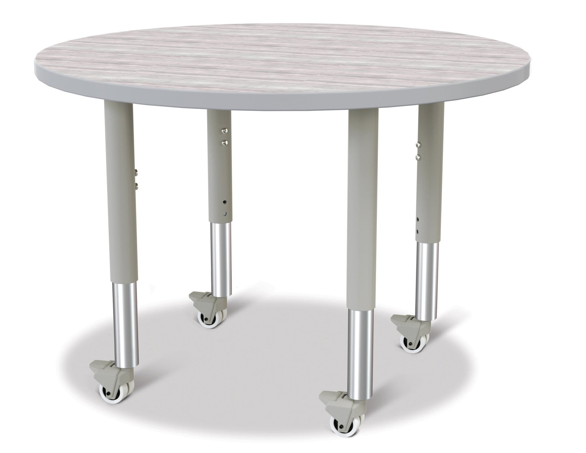 Jonti-Craft Round Activity Table with Heavy Duty Laminate Top 36" Diameter - Mobile Height Adjustable Legs (20" - 31") - SchoolOutlet