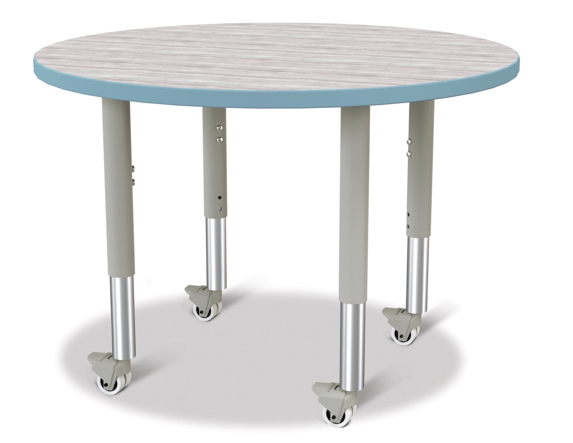 Jonti-Craft Round Activity Table with Heavy Duty Laminate Top 36" Diameter - Mobile Height Adjustable Legs (20" - 31") - SchoolOutlet