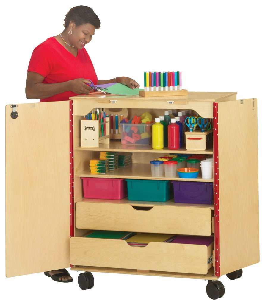 Jonti-Craft Supply Cabinet With 2 Drawers and 3 Adjustable Shelves (Jonti-Craft JON-9510JC) - SchoolOutlet