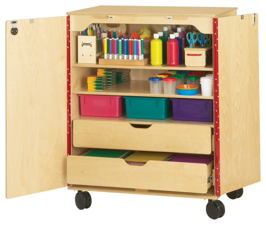 Jonti-Craft Supply Cabinet With 2 Drawers and 3 Adjustable Shelves (Jonti-Craft JON-9510JC) - SchoolOutlet