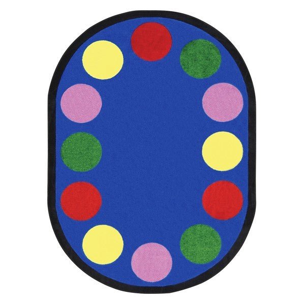 Lots of Dots Kid Essentials Collection Area Rug for Classrooms and Schools Libraries by Joy Carpets - SchoolOutlet