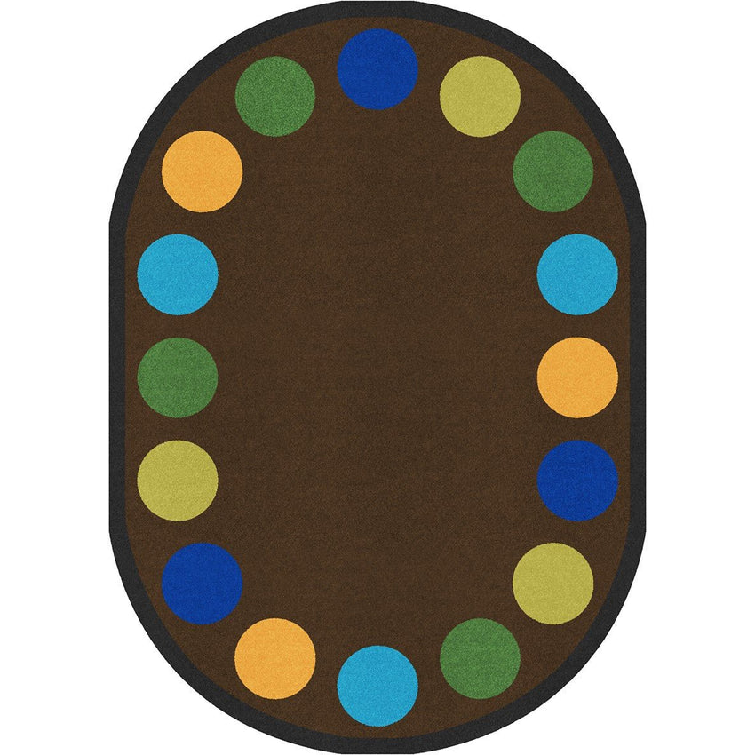Lots of Dots Kid Essentials Collection Area Rug for Classrooms and Schools Libraries by Joy Carpets - SchoolOutlet