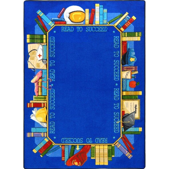 Let's Read Rug Read to Succeed Kid Essentials Collection Area Rug for Classrooms and ...